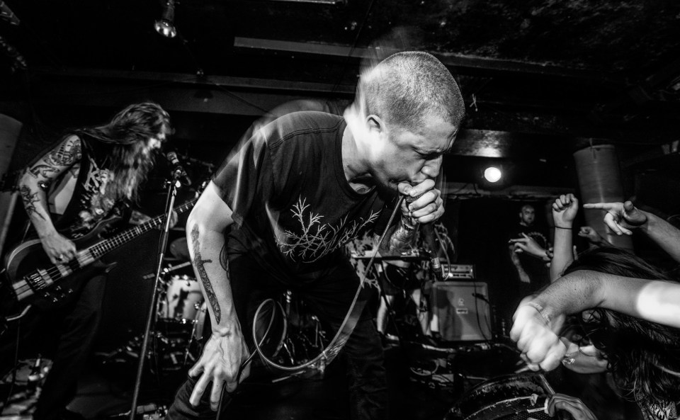 Full of Hell at The Underworld in Camden, London, 2018. Photo by Kevin Scullion.